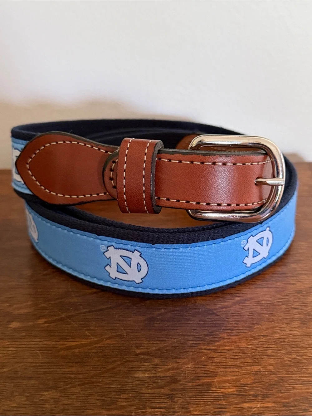 Men’s University of North Carolina Tar Heels Logo Web Belt Size 46